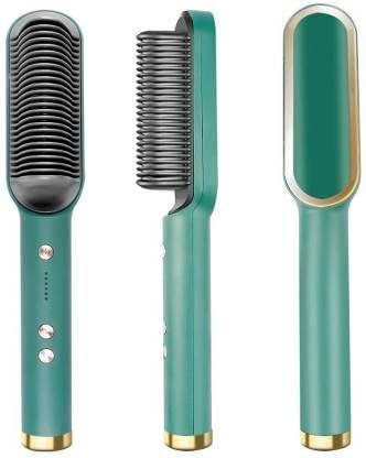 Hair Straightener Comb for Women & Men, Hair Styler, Hair Straightening Iron, Straightener Machine Brush/PTC Heating Electric Straightener with 5 Temperature - Multicolor