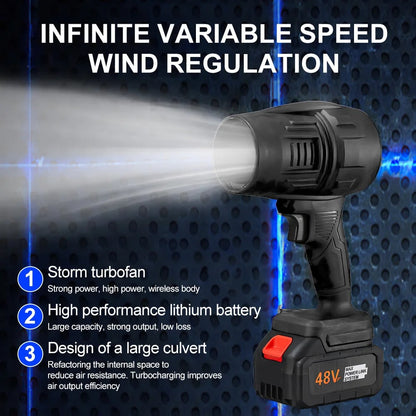 Beyond Raw's Cordless Turbo Jet Blower