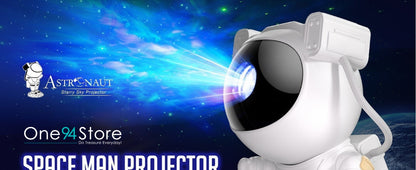 Astronaut Rechargable Sky Projector Light – Cosmic Night Light for Kids & Room Décor