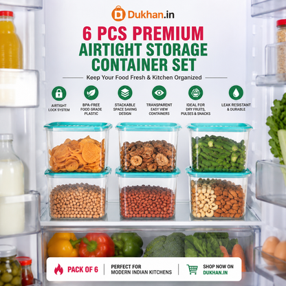 FreshNest™ Airtight Food Storage Box Set (Pack of 6)