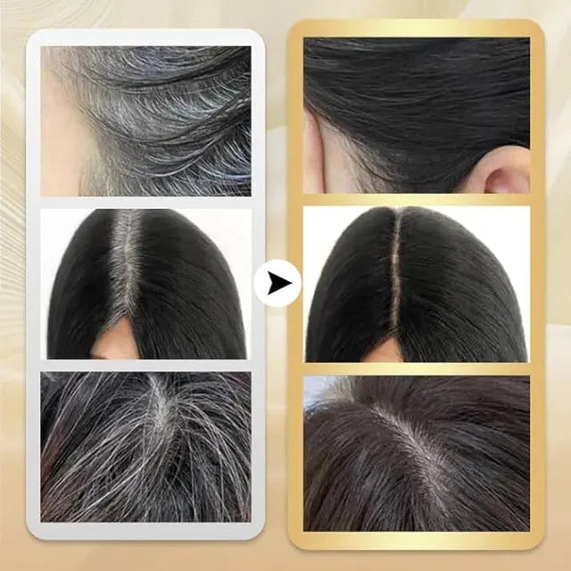 2-in-1 hair Touch-Up Comb Men&Women (black-gray)