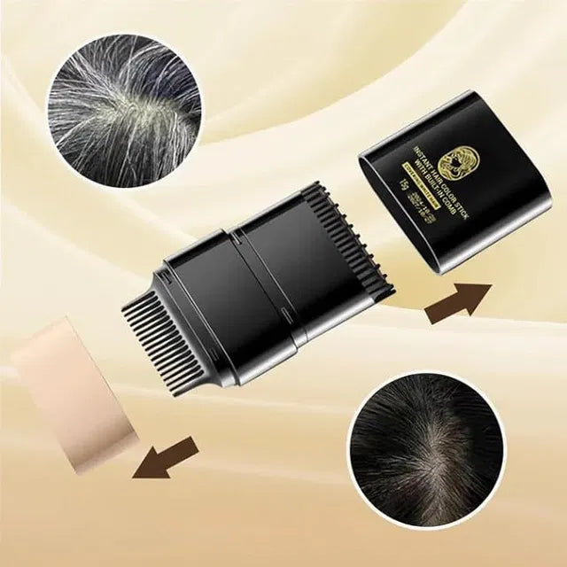 2-in-1 hair Touch-Up Comb Men&Women (black-gray)